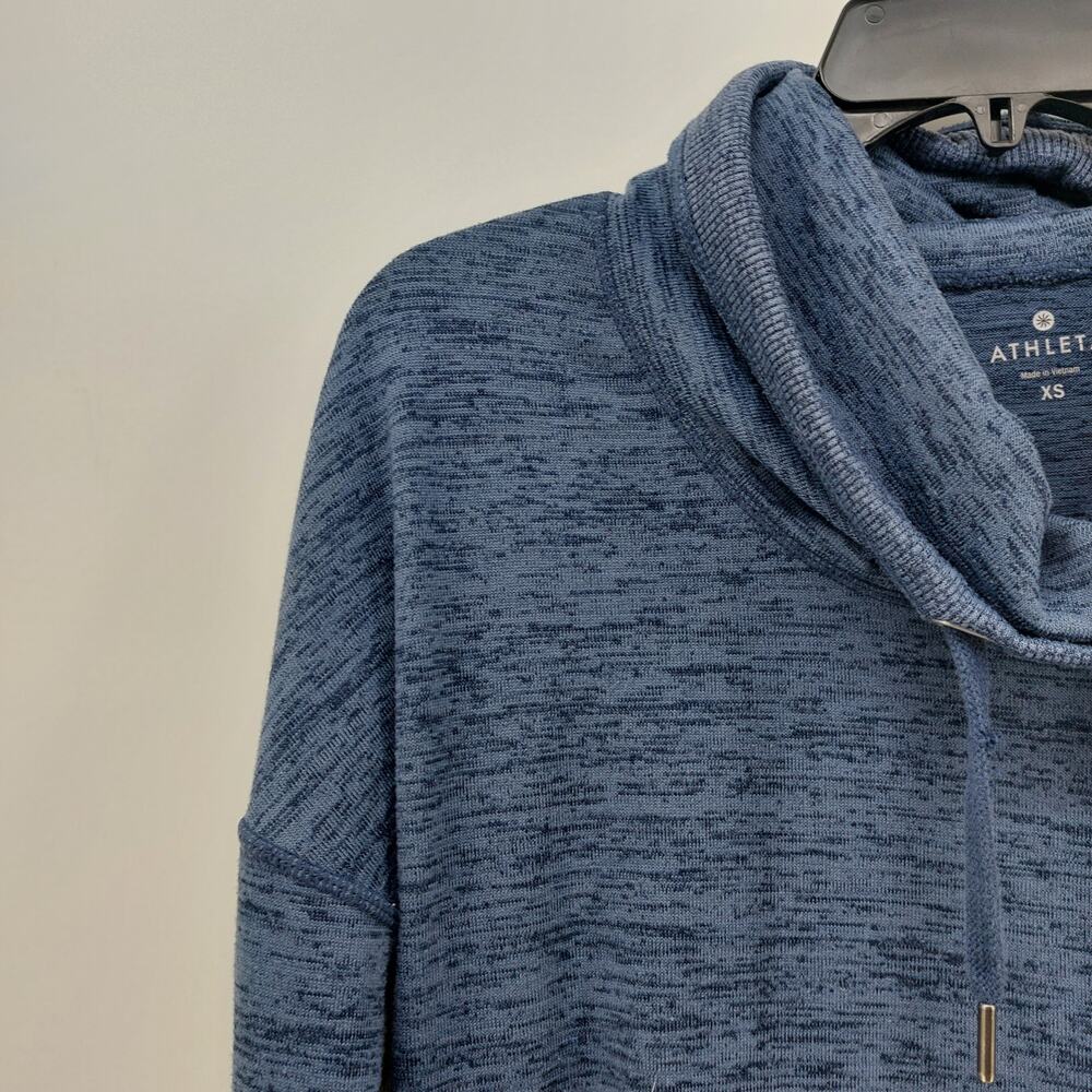 Athleta Blue Sweater Cowl Neck Pullover Knit Athletic Sz XS - Picture 9 of 14